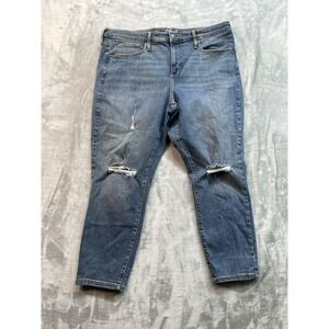 Universal Thread Womens Plus Sz 16/33R Blue‎ Jeans High Rise Skinny Crop Stretch